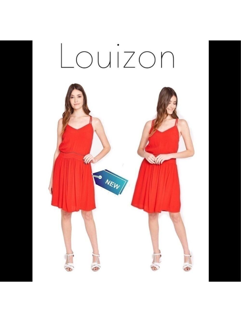 Louizon Red Keaton dress size 1 NWT
